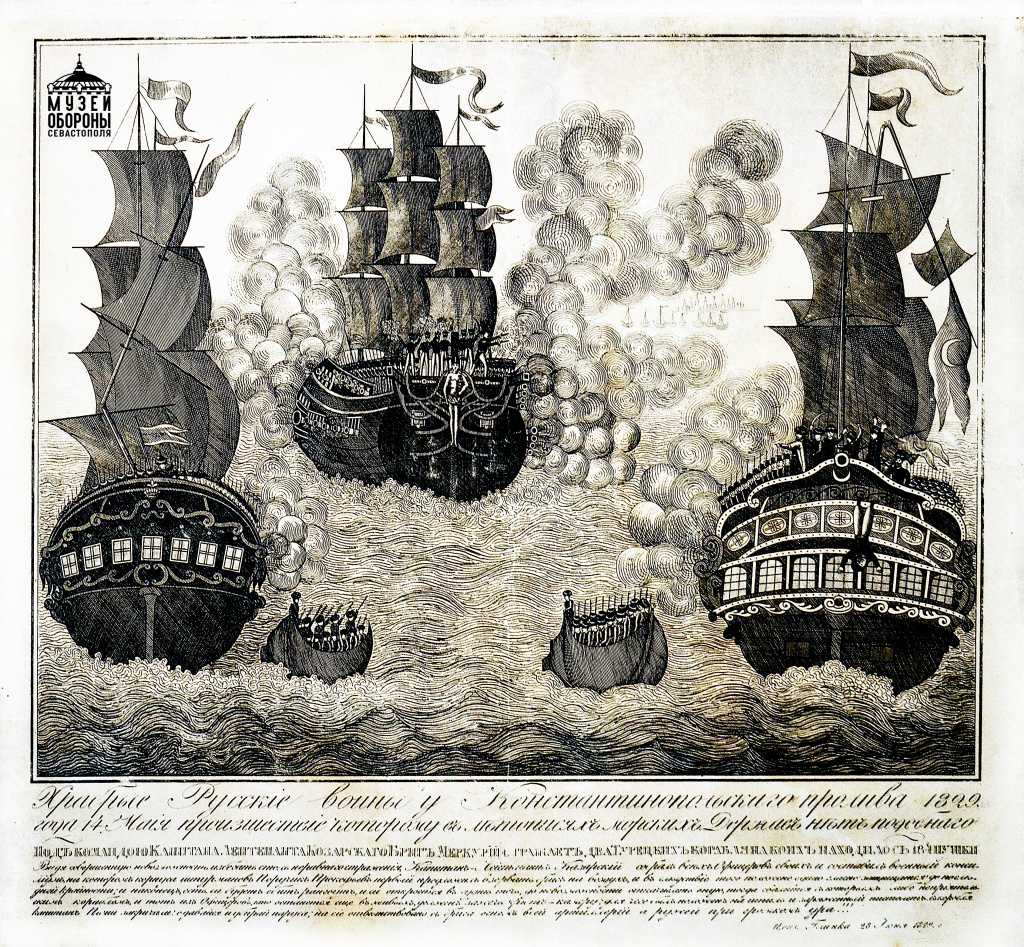 2. Гравюра-лубок «Храбрые Русские войны у Константинопольскаго пролива 1829 года 14 Мая ...». 1829 г..jpg